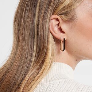NWT Express Half Painted Oval Drop Earrings